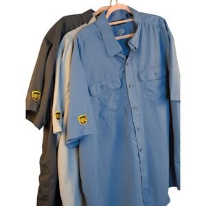 Dri Duck Men Performance Work Shirt 2XL Vented UPS Uniform Lot of 3 Lightweight